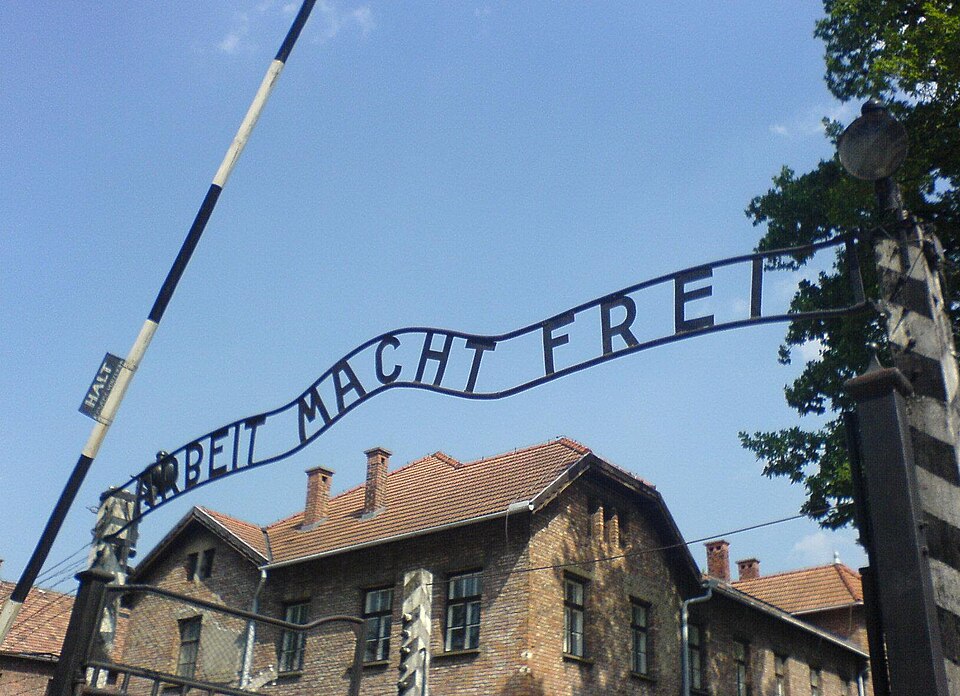 Visitor path at Auschwitz